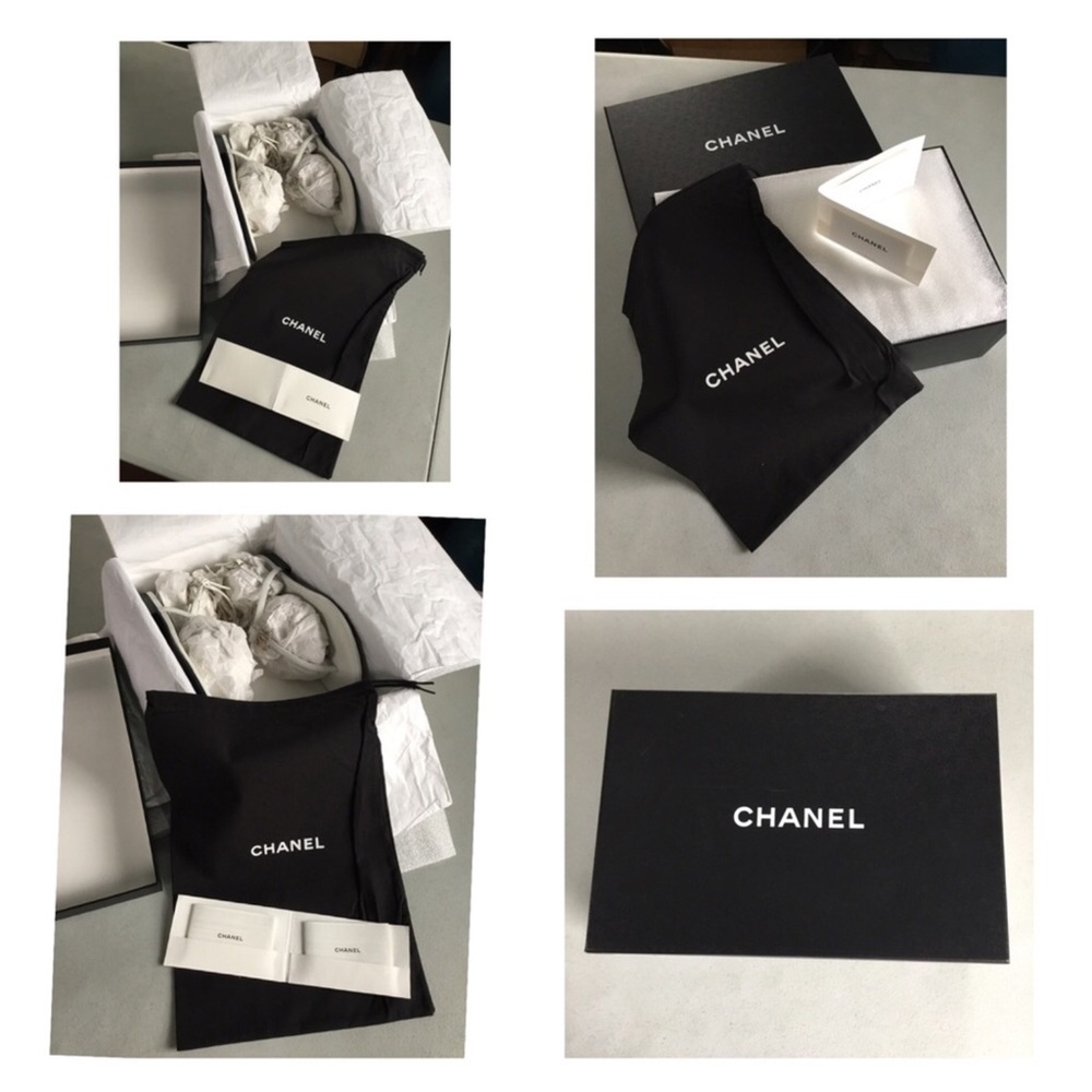 CHANEL AUTHENTIC THONG LAMSKIN WHITE SANDALS SILVER METAL SIZE 38.5-8.5C W/BOX - Picture 10 of 15
